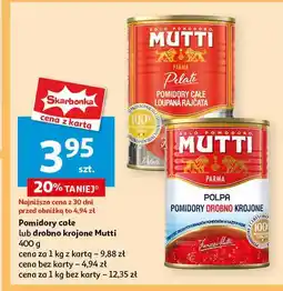Auchan Pomidory drobno krojone polpa Mutti oferta