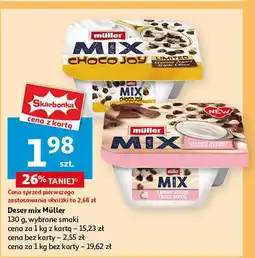 Auchan Jogurt choco hearts Muller Mix oferta