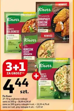 Auchan Spaghetti 4 sery z brokułami Knorr Fix oferta