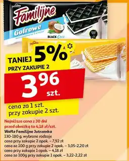 Auchan Wafle śmietankowe Jutrzenka Familijne oferta