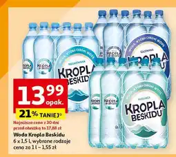 Auchan Woda średnio musująca Kropla Beskidu oferta