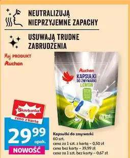 Auchan Kapsułki do zmywarki lemon Auchan Różnorodne (Logo Czerwone) oferta