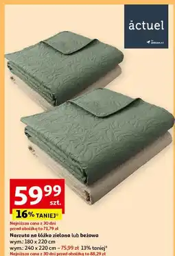 Auchan Narzuta na łóżko 240 x 220 cm Actuel oferta