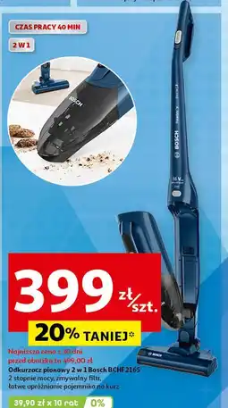 Auchan Odkurzacz pionowy 2w1 bchf216s Bosch oferta