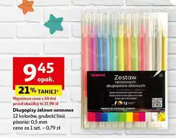 Auchan Długopisy żelowe neonowe Erema oferta