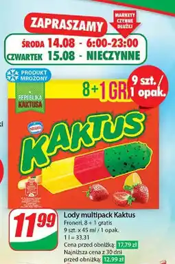Dino Lody cytrynowo-truskawkowe Nestle Kaktus oferta