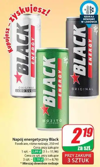 Dino Napój energetyczny zero sugar Black Energy oferta