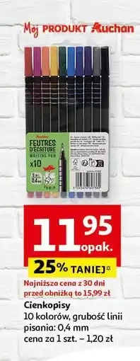 Auchan Cienkopisy 10 kolorów Auchan oferta