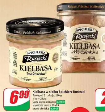 Dino Kiełbasa lekko czosnkowa Spichlerz Rusiecki oferta