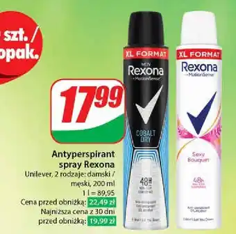 Dino Antyperspirant Rexona Men Cobalt Dry oferta