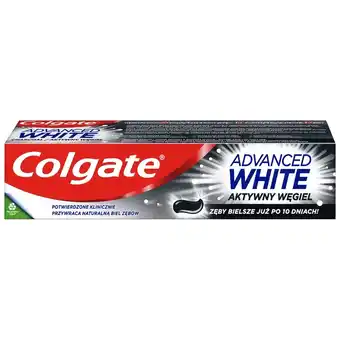 Biedronka Pasta do zębów Colgate Advanced White Charcoal z aktywnym węglem 75ml oferta