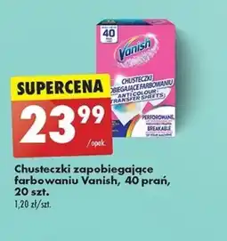 Biedronka Chusteczki absorbujące kolor Vanish oferta