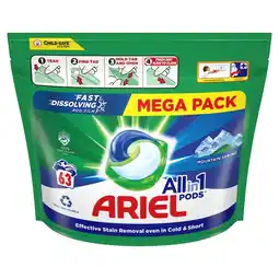 Biedronka Ariel All-in-1 PODS Kapsułki z płynem do prania, 63prań oferta