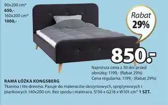 JYSK Rama łóżka oferta