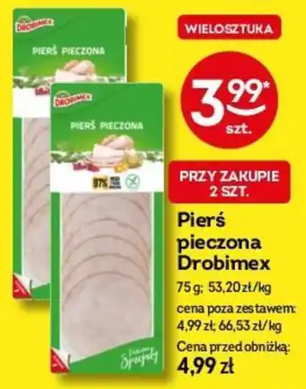 Żabka Pierś pieczona Drobimex, 75 g oferta