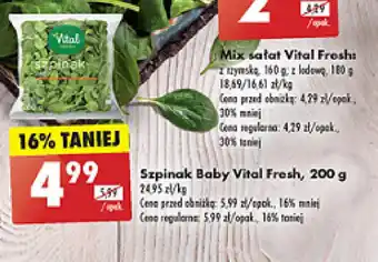 Biedronka Szpinak Baby Vital Fresh 200g oferta