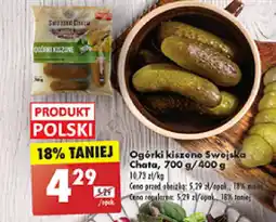 Biedronka Ogórki kiszone Swojska Chata, 700 g/400 g oferta