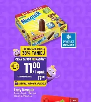 Polomarket Nesquik Lody kakaowe i lody waniliowe 387 ml (9 sztuk) oferta