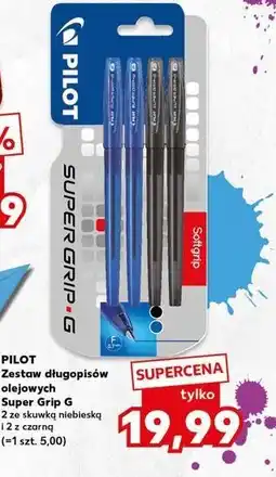 Kaufland Długopis supergrip niebieski + czarny Pilot oferta