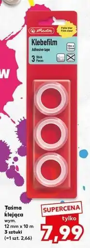 Kaufland Taśma klejąca przeźroczysta 10/12mm Herlitz oferta