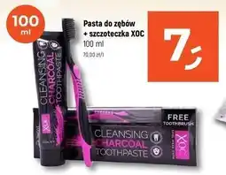 Dealz Pasta do zębów charcoal + szczoteczka Xoc oferta