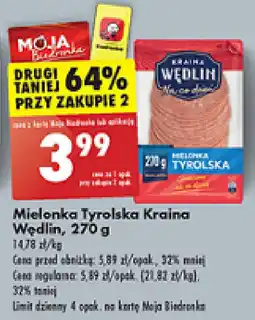 Biedronka Mielonka Tyrolska Kraina Wędlin, 270 g oferta