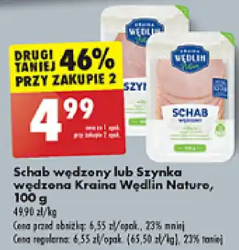 Biedronka Schab wędzony lub Szynka wędzona Kraina Wędlin Nature, 100 g oferta