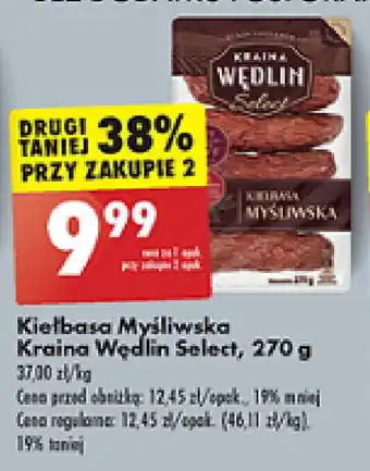 Biedronka Kiełbasa Myśliwska Kraina Wędlin Select, 270 g oferta