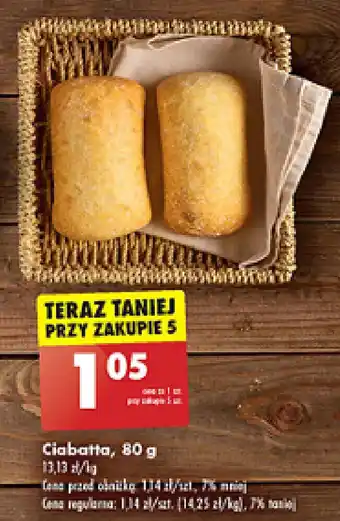 Biedronka Ciabatta, 80 g oferta