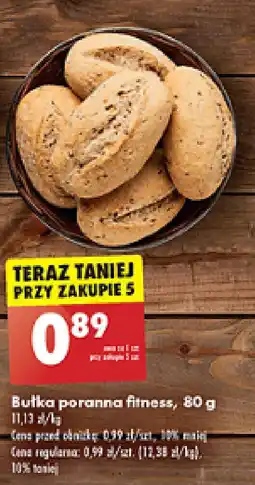 Biedronka Bułka poranna fitness, 80 g oferta