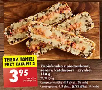Biedronka Zapiekanka z pieczarkami, serem, ketchupem i szynką, 150 g oferta