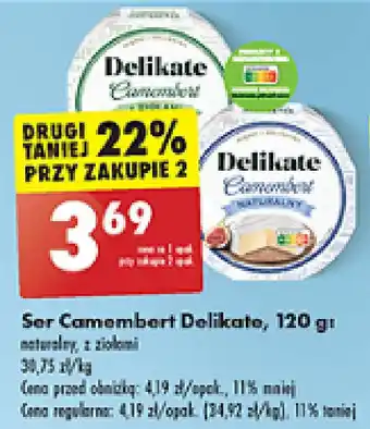 Biedronka Ser Camembert Delikate, 120 g oferta