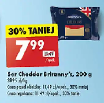 Biedronka Ser Cheddar Britanny's, 200 g oferta