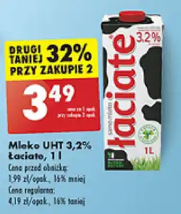 Biedronka Mleko UHT 3,2% Łaciate, 1 l oferta