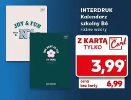 Kaufland INTERDRUK Kalendarz szkolny B6 oferta