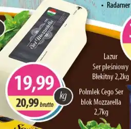 DUO-TES Polmlek Cego Ser blok Mozzarella 2,7 kg oferta