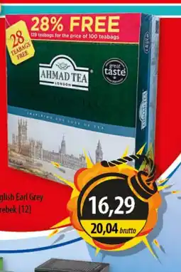 Ahmad Tea English Earl Grey 100 torebek