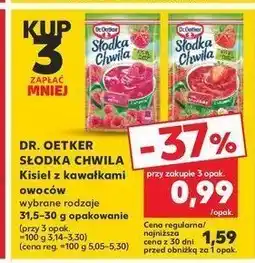 Kaufland Kisiel malinowy z kawałkami owoców Dr. oetker słodka chwila oferta