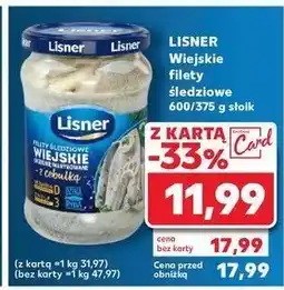 Kaufland Wiejskie filety śledziowe w oleju z cebulką Lisner oferta