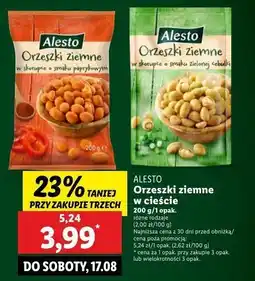 Lidl Orzeszki ziemne w cieście zielona cebulka Alesto oferta