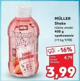 Kaufland Napój mleczny sunny strawberry Mullermilch shake oferta