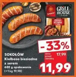 Kaufland Kiełbasa biesiadna z serem Sokołów grill house oferta