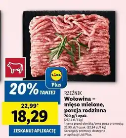 Lidl Mięso mielone wołowe Rzeźnik codzienna dostawa oferta