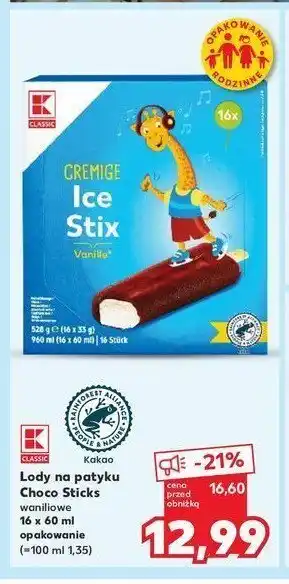 Kaufland Lody waniliowe K-classic oferta