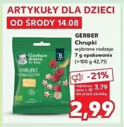Kaufland Chrupki ryżowo-pszenne banan i malina Gerber organic oferta