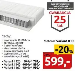 Black Red White Materac Variant II 90 oferta