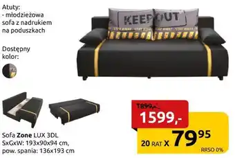 Black Red White Sofa Zone oferta