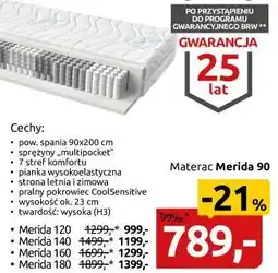 Black Red White Materac Merida 90 oferta