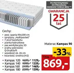 Black Red White Materac Kampas 90 oferta
