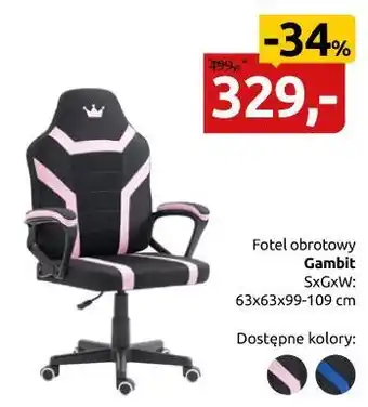 Black Red White Fotel obrotowy Gambit oferta